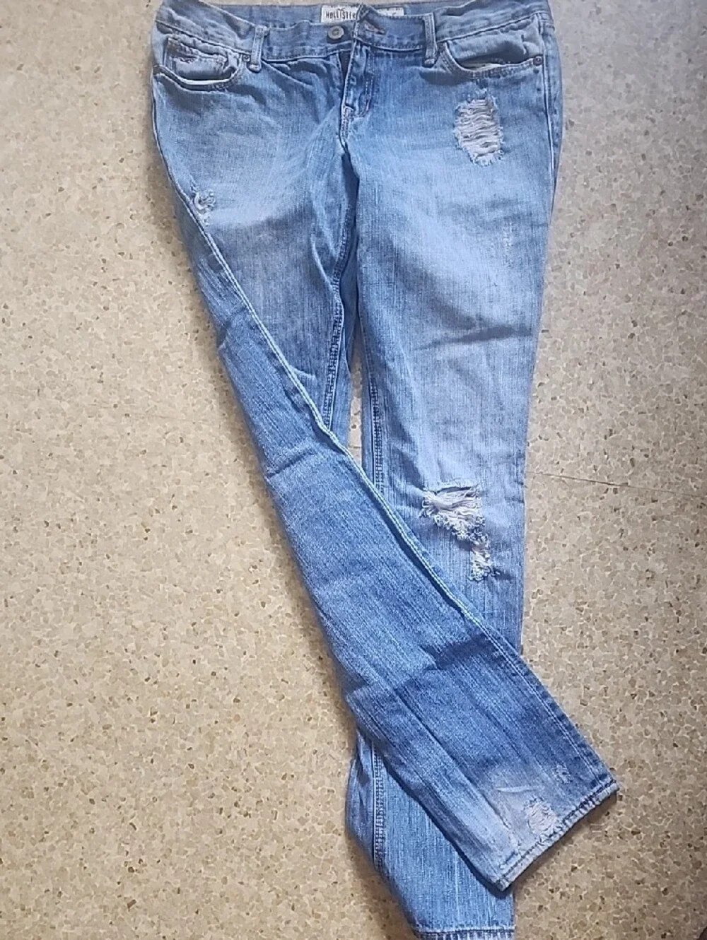 Hollister Light Blue Distressed Skinny Jeans